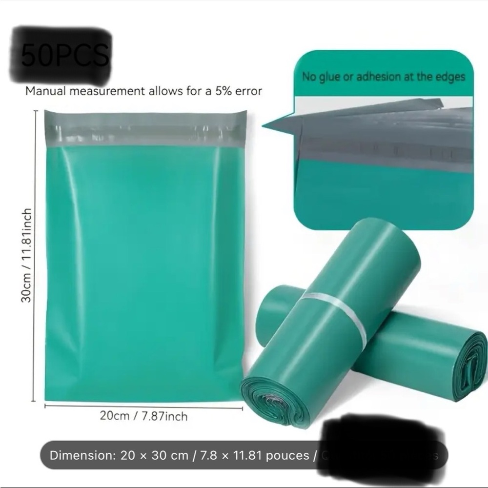 Teal Shipping Bags - 9 pack